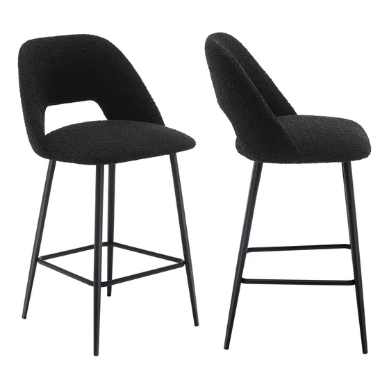 Boucle Taburete Encimera Tapizado Altura Bar 26  Alto Juego