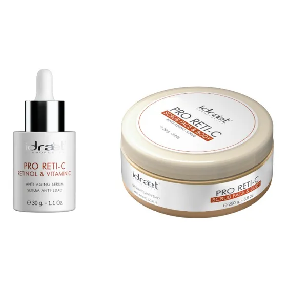 Serum Vitamina C Retinol + Exfoliante Idraet