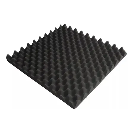 Espuma Acustica Kit 20 Placas 50 X 50 X 3cm Antichamas Grafite Negro