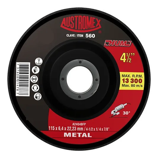 Disco De Desbaste Austromex 560 Hum 4.1/2 25 Pz Color Negro