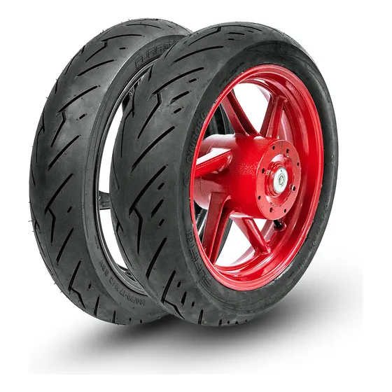 Par Pneus 110/70-17 + 140/70-17 Cb300 Fazer Twister Furia G2
