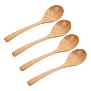 Juego De Cucharas De Cocina, 4 Piezas, Grandes, De Madera, R Juego De Cucharas De Cocina, 4 Piezas, Grandes, De Madera, R