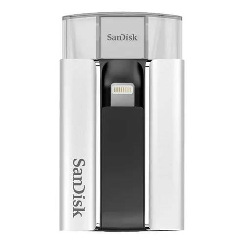 Memoria Usb Sandisk Sdix 16gb Usb 2.0/lightning Ixpand Flash Color Gris Claro