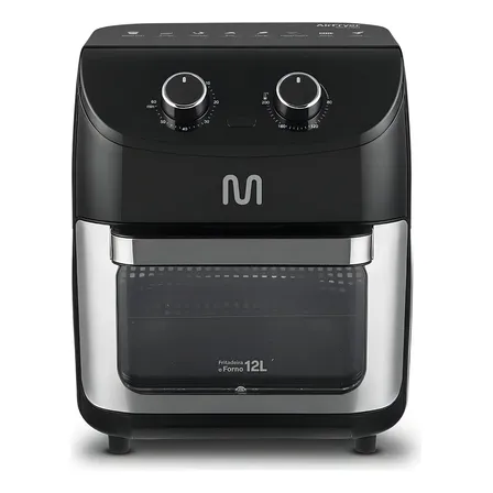 Forno Elétrico Air Fryer Multi Home 12l 1700w Preto Com Grill E Luz 220v