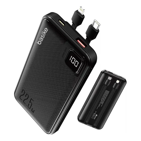Basike Ba-POW078 Power Bank Carregador Portatil Usb Tipo C 10000mah 22.5w Cor Preto