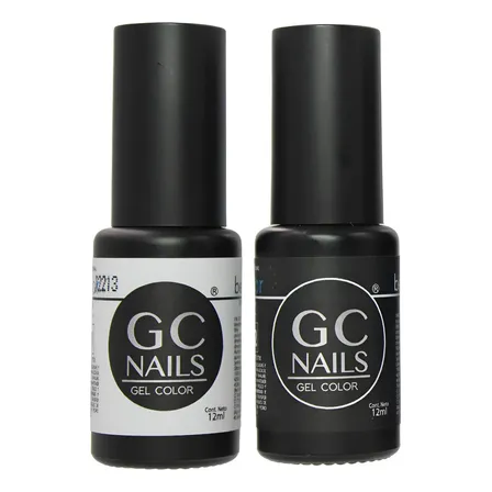 Duo Gel Blanco Negro 1 Paso Para Uñas, 12ml C/u, Gc Nails Blanco Y Negro Duo Gel Blanco Negro 1 Paso Para Uñas, 12ml C/u, Gc Nails Blanco Y Negro
