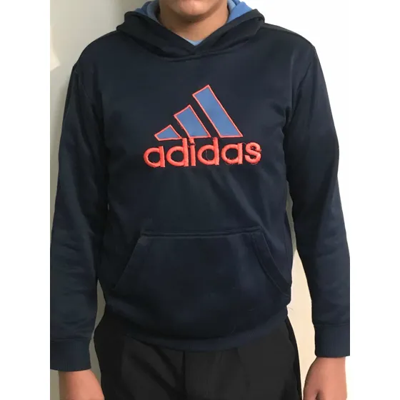 Sueter Chaqueta adidas Talla 16 Niño Azul Oscuro Con Capucha