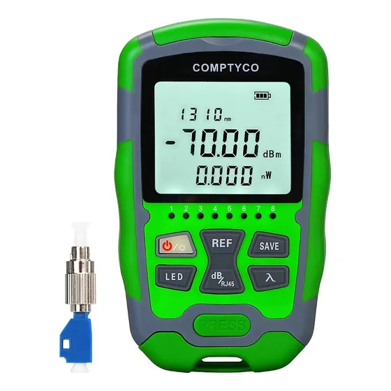 Medidor De Potencia Óptica Comptyco Aua-m7 Tres En Uno Opm