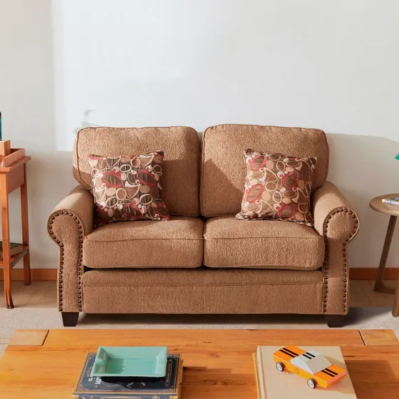Sofa Florida 2 Cuerpos Cafe Claro Cic