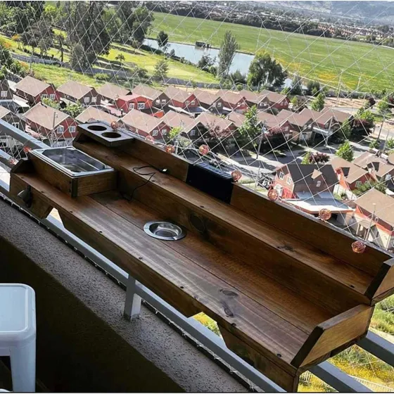 Barra Bar Balcon Gigante 2m Parlante Bluetooth, Cenicero