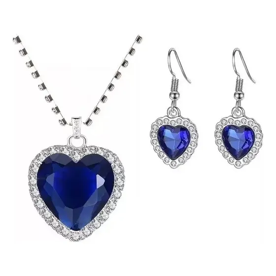 Collar Corazon Titan Replica Exacta + Aretes Gratis Swarovsk
