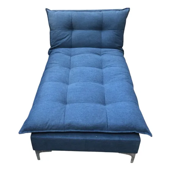 Chaise Longe Reclinable 3 Posiciones Azul Acero Liso