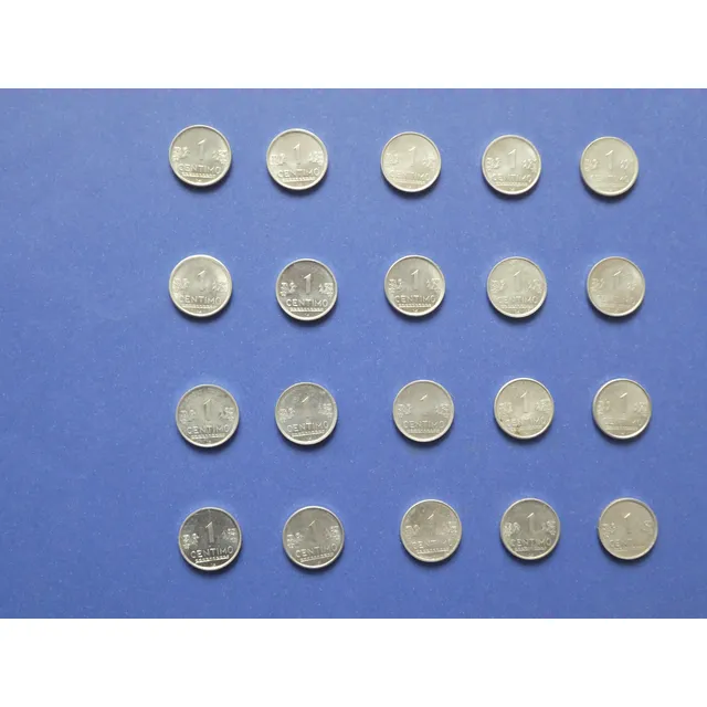 Lote De 20 Monedas De 1 Céntim0 Perú ( Fuera De Circulación)