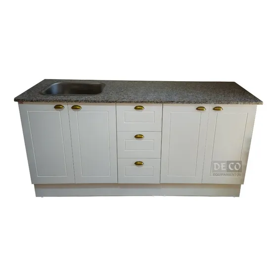 Mueble Cocina Y Mesada Granito 2 Metros Con   Pileta 