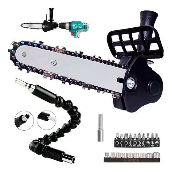 Adaptador Taladro Extensor + Adaptador Motosierra Dados