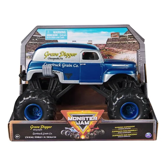 Veículo Monster Jam Escala 1:24 Grave Digger Breaking World 