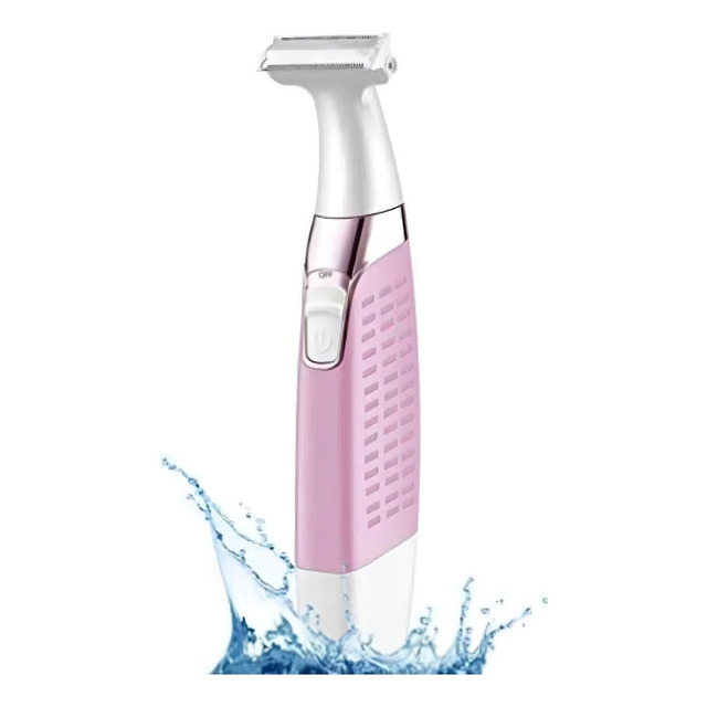 Depilador Elétrico Recarregável Kemei Km-1900 Para Zonas Íntimas Bivolt Rosa 127/220v