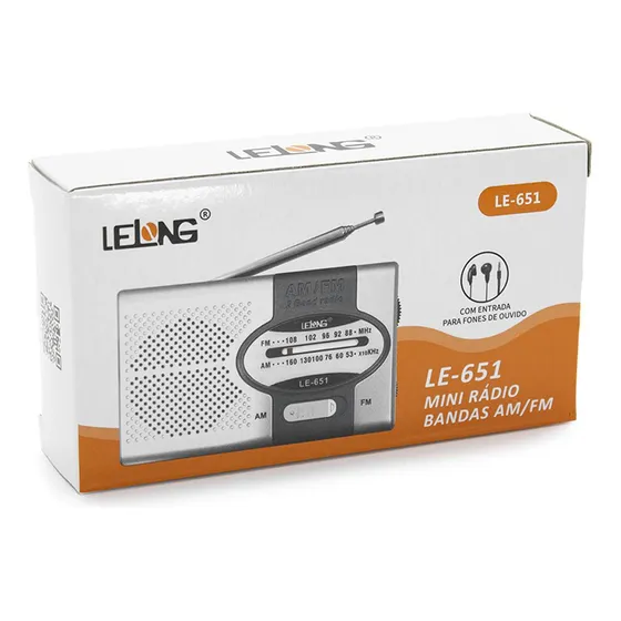Mini Radio Portatil Am Fm De Bolso Com Fone De Ouvido
