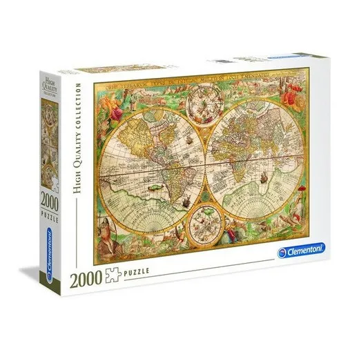 Puzzle Clementoni 2000 Piezas Mapa Antiguo Del Mundo