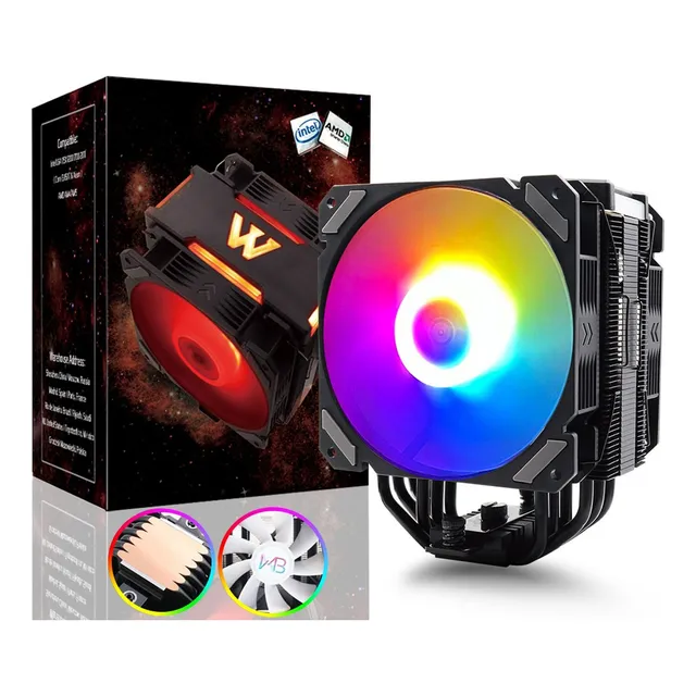 Disipador Cpu Procesador Wovibo 6 Heatpipes Intel Amd Argb