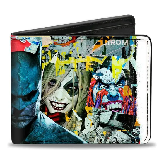 Billetera Hombre Dc Comics, Bifold, Batman Y Villanos Gotham