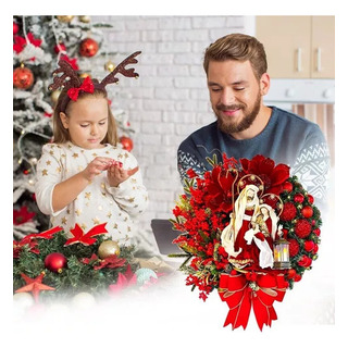 Corona De Navidad Puerta Delantera Exterior Exterior Interio Corona De Navidad Puerta Delantera Exterior Exterior Interio