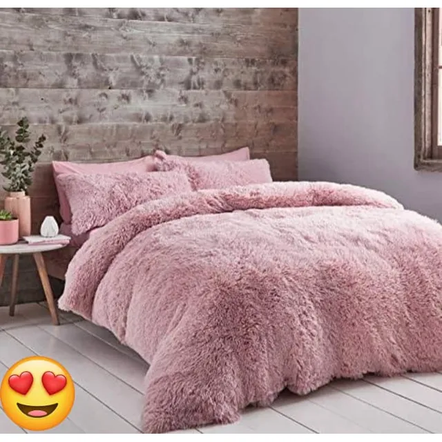 Edredón De Peluche Rosa Vieja Matrimonial