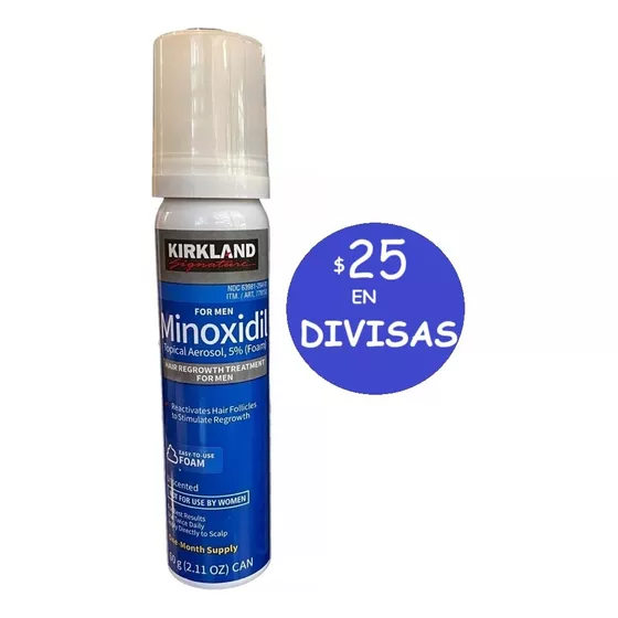 1 Frasco Minoxidil Kirkland Foam Espuma Barba Cabello 60g