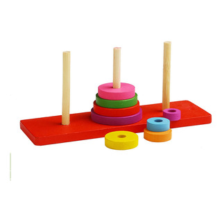 Torre Colorida De Madera De Hanoi Puzzle Brain Teaser Intell Torre Colorida De Madera De Hanoi Puzzle Brain Teaser Intell