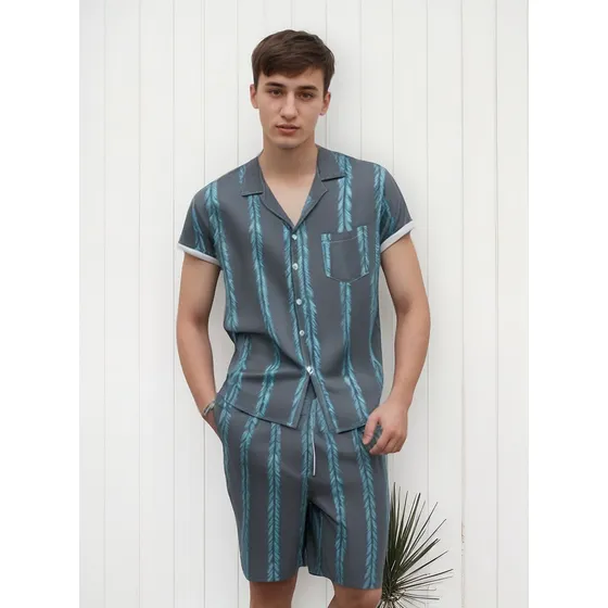 Conjunto De Camisas Playeras Mangas Cortas Y Short Hombre