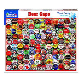 White Mountain Puzzles Tapas De Botellas De Cerveza - Puzzle White Mountain Puzzles Tapas De Botellas De Cerveza - Puzzle