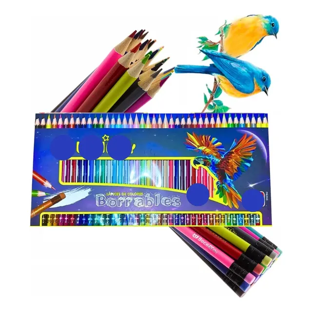 Lápices De Colores Borrables Tonos Intensos Pasteles Neón 40 Colores