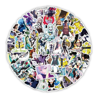 Cyberpunk Edgerunners 50 Calcomanias Stickers De Pvc Vs Agua Cyberpunk Edgerunners 50 Calcomanias Stickers De Pvc Vs Agua