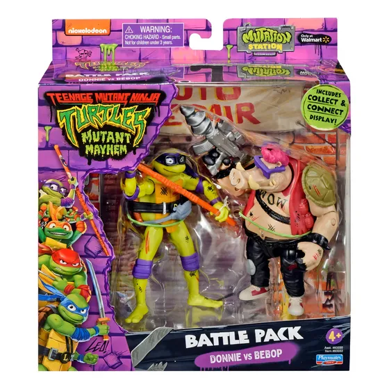 Tortugas Ninja! Mutant Mayhem Battle Pack Donnie Vs Bebop