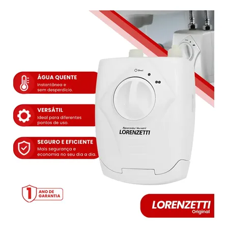 Aquecedor Torneira Lorenzetti Versátil Água Quente Branco 220v