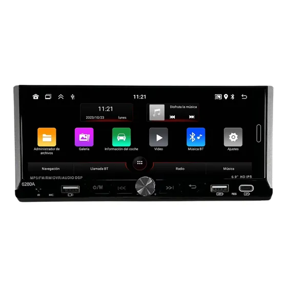 Pantalla Multimedia 6,9¨ Carplay Android Auto 1din 2ram 32gb
