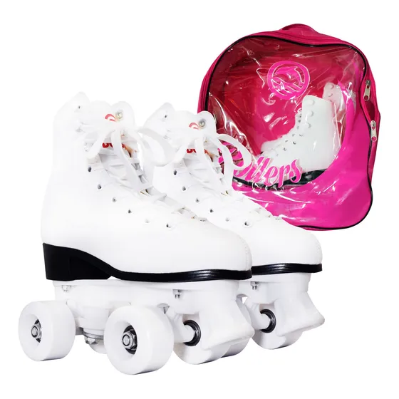 Patines 4 Ruedas Artístico Blanco T Ambar Talles 26 Al 39  