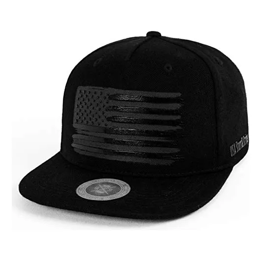 Flipper Usa American Flag Flat Brim Bill Baseball Cap Znvbx