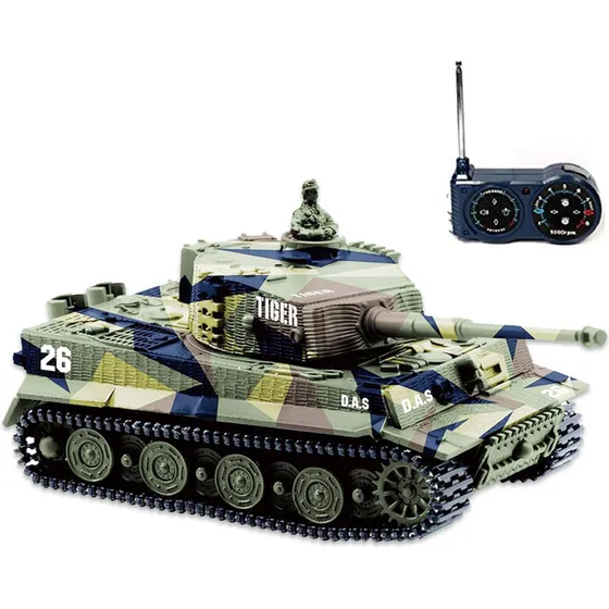 Bluefit Tanque Rc German Tiger I 1:72 Batería Light Sonido