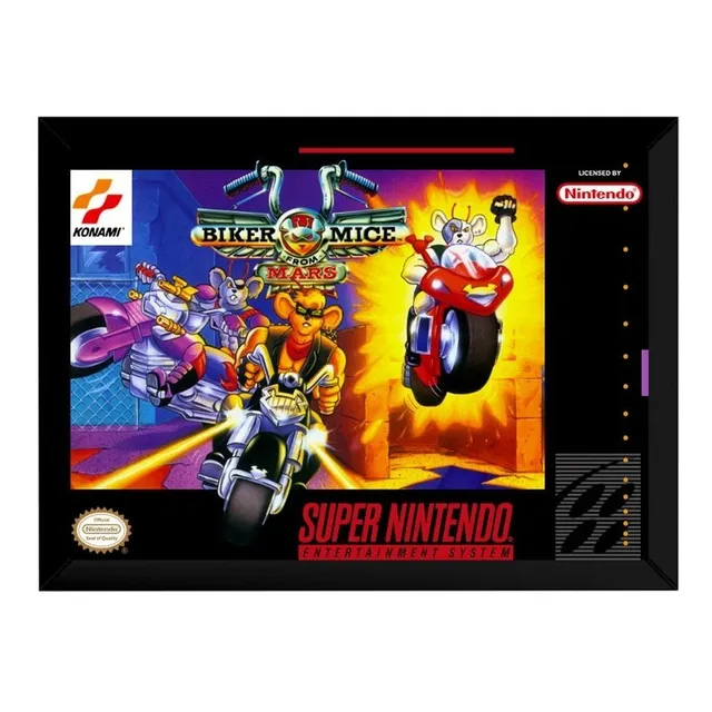 Quadro Game Snes Biker Mice From Mars