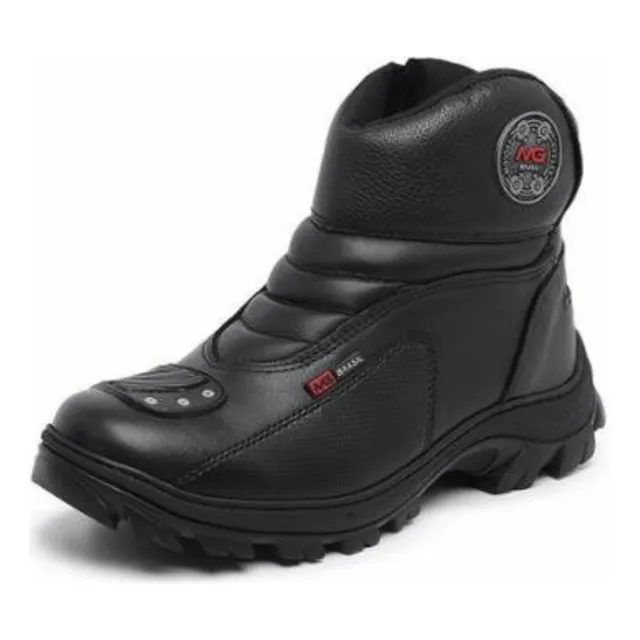 Bota Motociclista Couro Pilotagem Speed Viagem Confortável