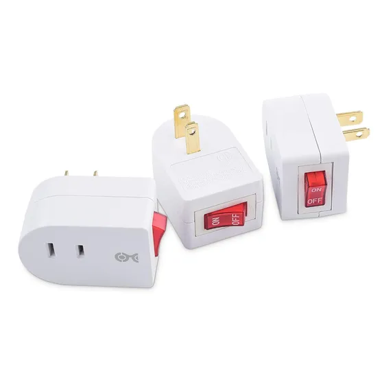 Cable Matters, Paquete De 3 Enchufes De 2 Clavijas Con Inter