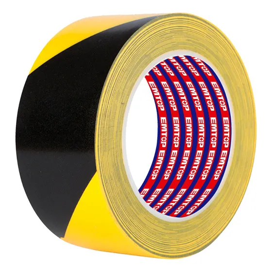 Cinta Demarcacion Multiuso 50mm X 30mt Emtop Empn4h45 Color Amarillo Y Negro
