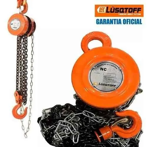 Aparejo manual de cadena Lüsqtoff NC1-3 con cadena de 3m