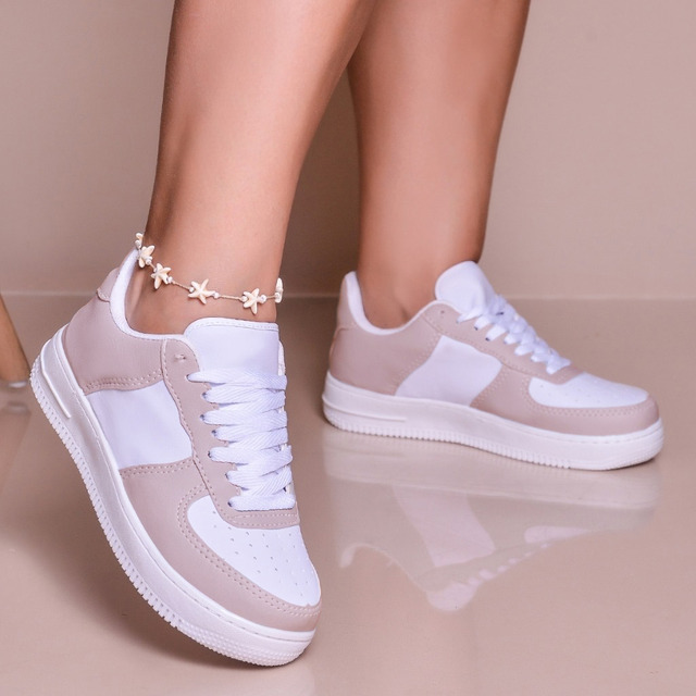 Tênis Sneakers Casual Unissex Moda Blogueira Rosa Social Tênis Sneakers Casual Unissex Moda Blogueira Rosa Social
