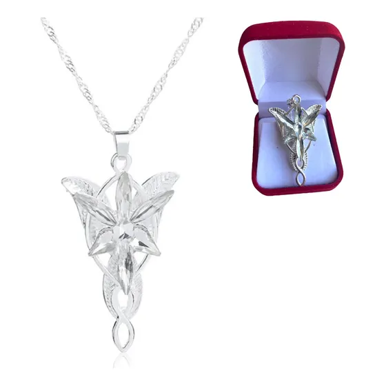Collar Arwen + Estuche El Señor De Los Anillos - Lotr