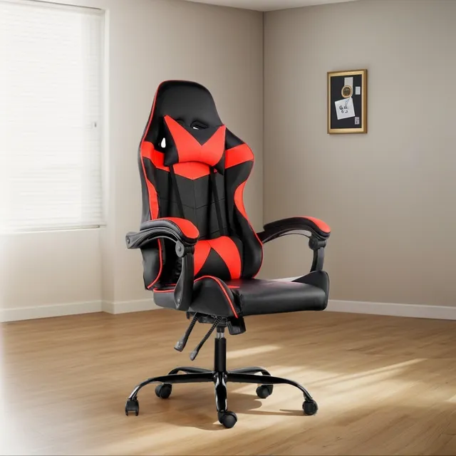 Silla Gamer Lumax Modelo Rom Super Oferta Negro/rojo -gaming