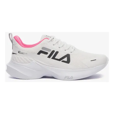 Tênis Feminino Progress Lite Fila Branco/preto/rosa Pink Lisa 35 Br