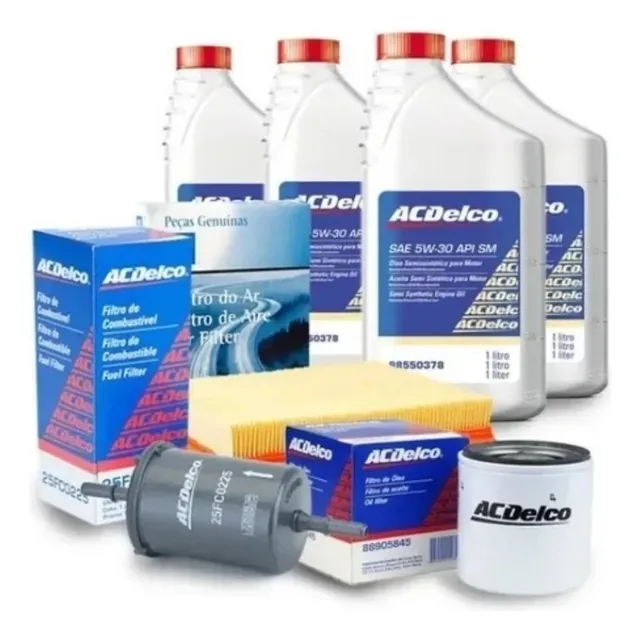 Kit Troca De Óleo 5w30 Sintético Filtros Agile Gm Acdelco Gm