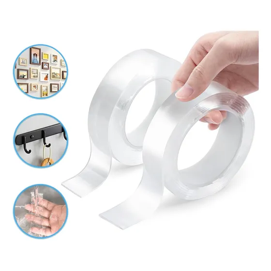 2pk Cinta Nano Doble Cara Adhesiva Trasparente Magica 3m